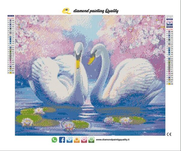 Diamond painting i cigni - immagine 3