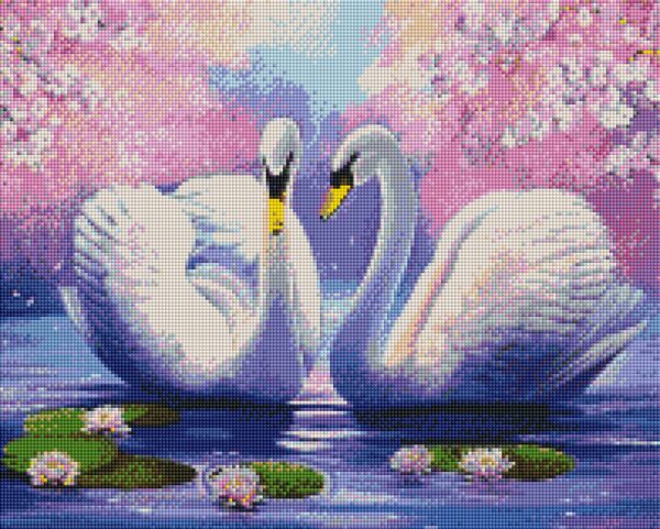 Diamond painting i cigni - immagine 2