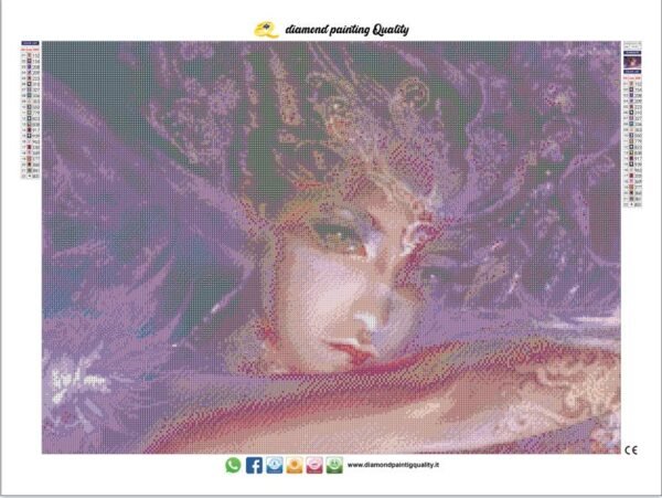 Diamond painting dama velata - immagine 3