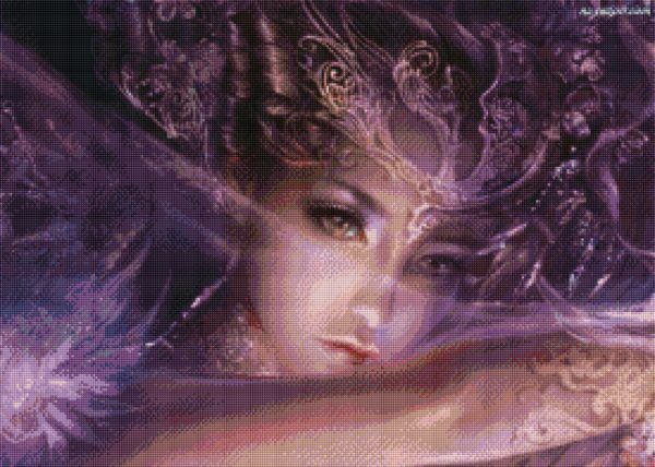 Diamond painting dama velata - immagine 2