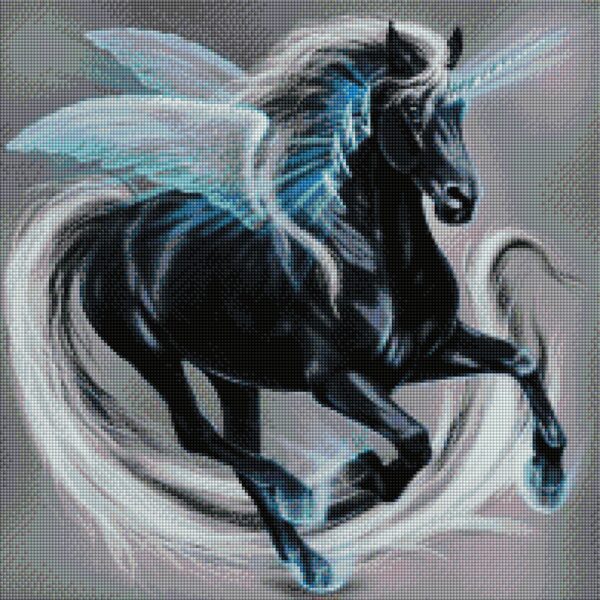 Diamond painting Unicorno nero - immagine 2