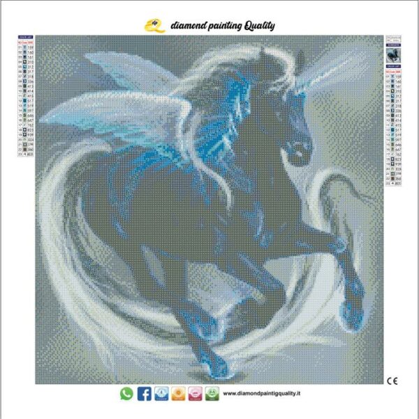 Diamond painting Unicorno nero - immagine 3