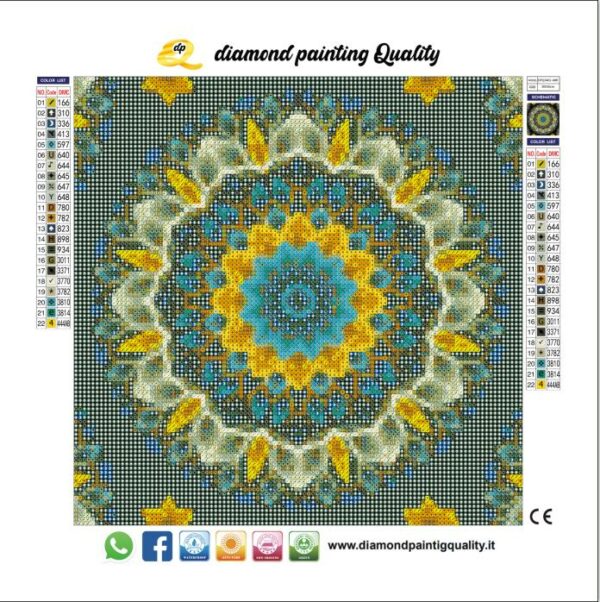 Diamond painting Mandala yellow - immagine 3