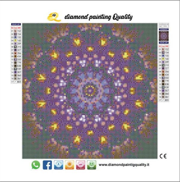 Diamond painting Mandala purple - immagine 3