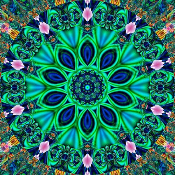 diamond painting mandala green