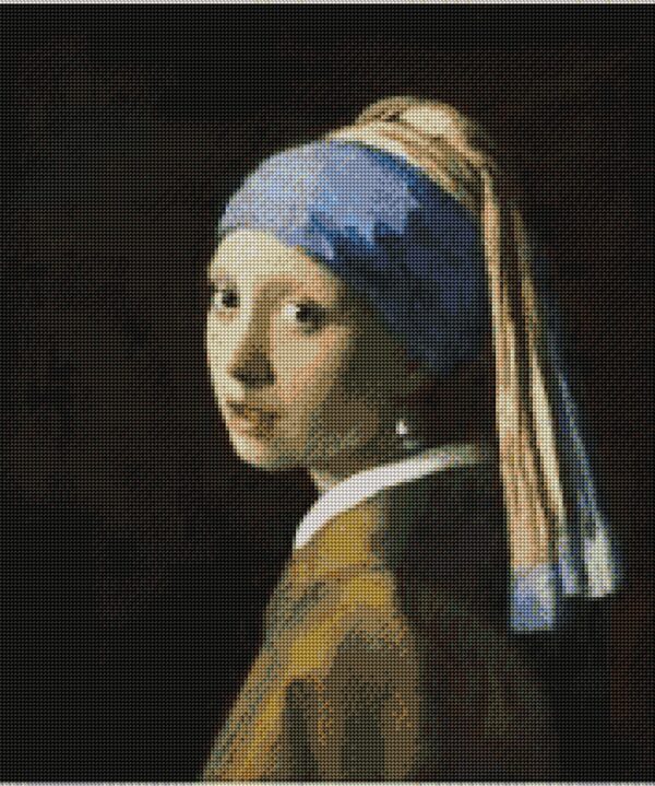 Diamond painting Ragazza orecchino - immagine 2