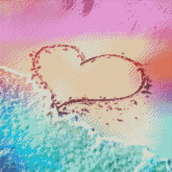 Diamond painting Cuore sabbia - immagine 2