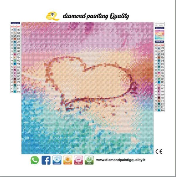 Diamond painting Cuore sabbia - immagine 3