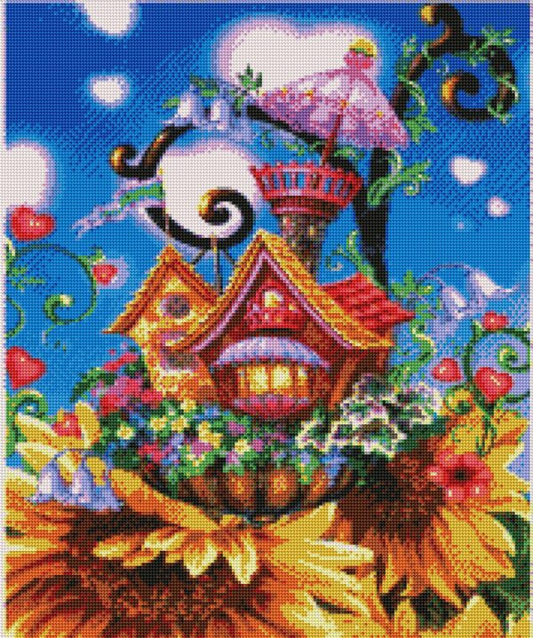 Diamond painting sunflowers house - immagine 2