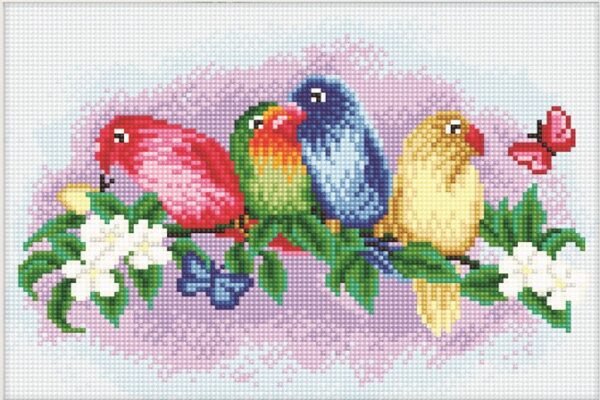 Diamond painting Pappagalli Amorevoli - immagine 2