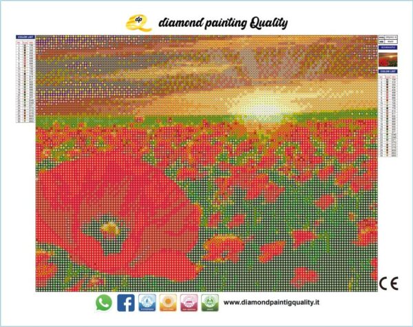 Diamond painting Campo Papaveri - immagine 3