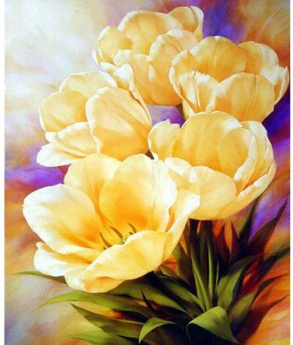 diamond painting yellow tulips