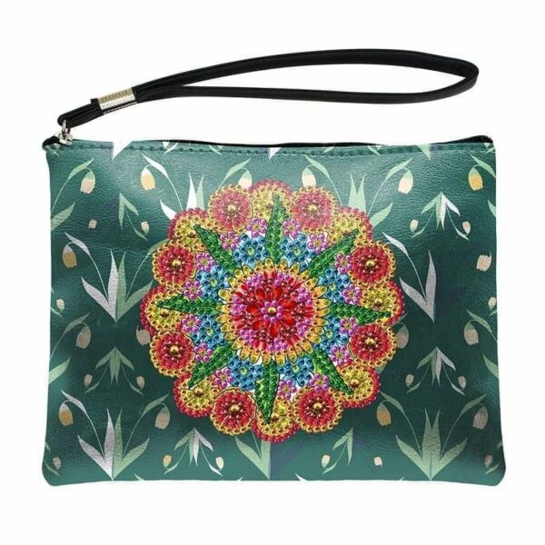 diamond painting pochette mandala green