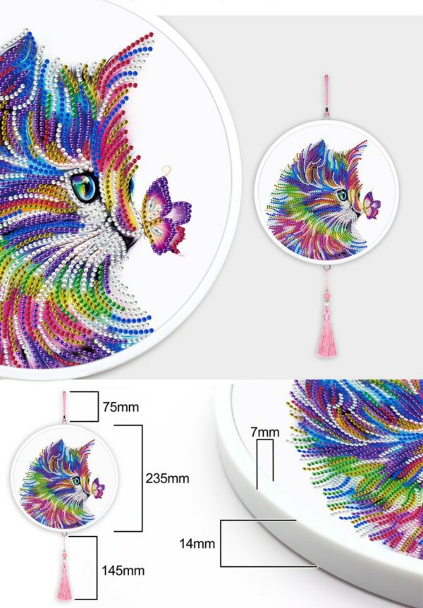 Diamond Painting Gatto Arcobaleno - immagine 2