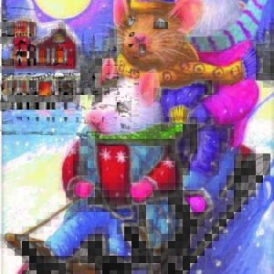 diamond painting happy snow