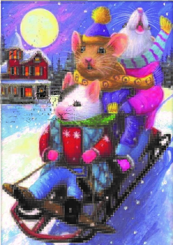 diamond painting happy snow