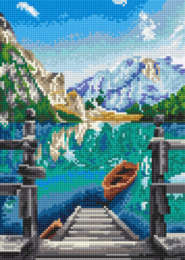 Diamond painting Lago di Braies - immagine 2