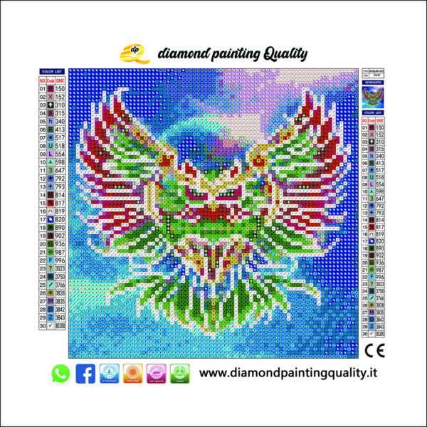 Diamond painting Luminous Eagle Owl - immagine 3