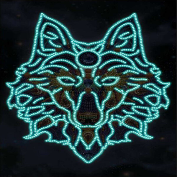 Diamond painting Luminous Wolf - immagine 2