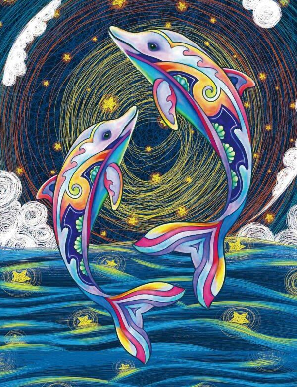 Diamond painting Luminous Dolphins