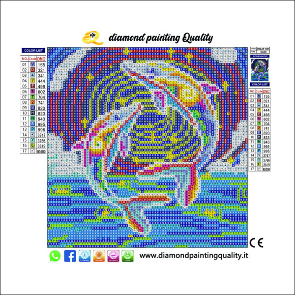 Diamond painting Luminous Dolphins - immagine 3