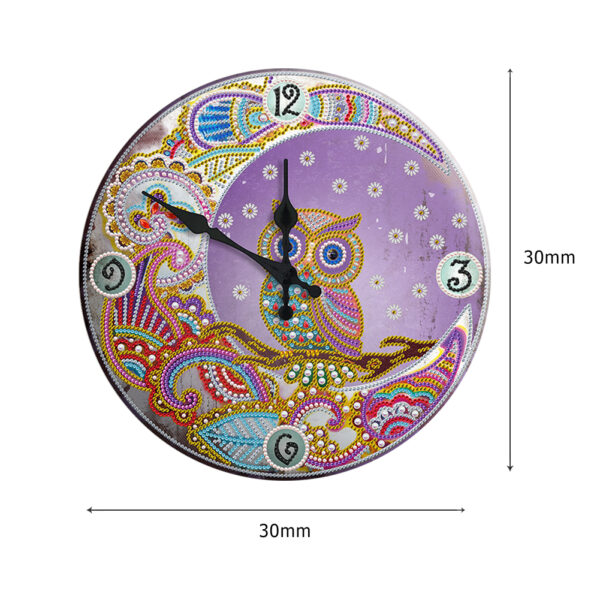 Diamond Painting Orologio Gufo - immagine 2