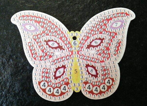 Diamond Painting Portachiavi  Farfalla Rossa - immagine 2