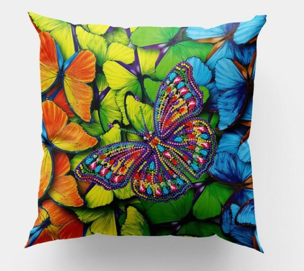 diamond painting cuscino farfalla