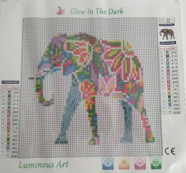 Diamond painting Luminous Elephant - immagine 2