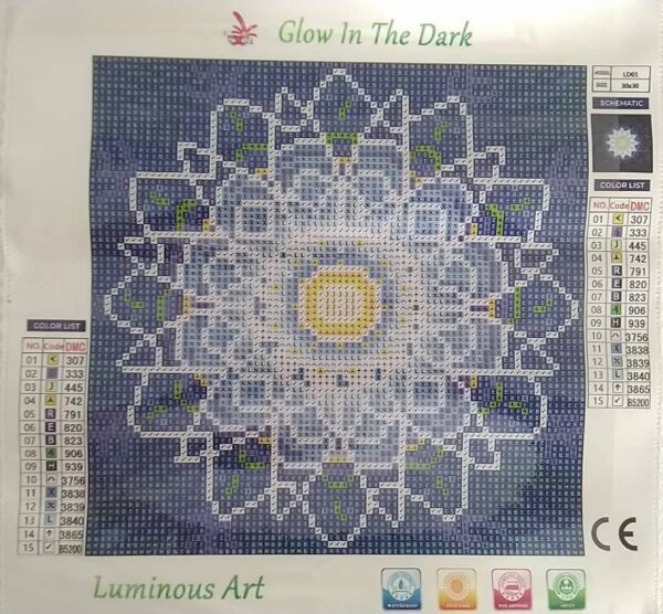 Diamond painting Luminous Mandala - immagine 2