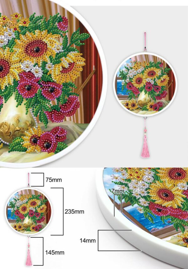 Diamond Painting Crystal Flowers - immagine 3