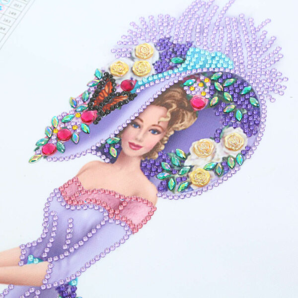 Diamond Painting Dama Farfalle - immagine 3