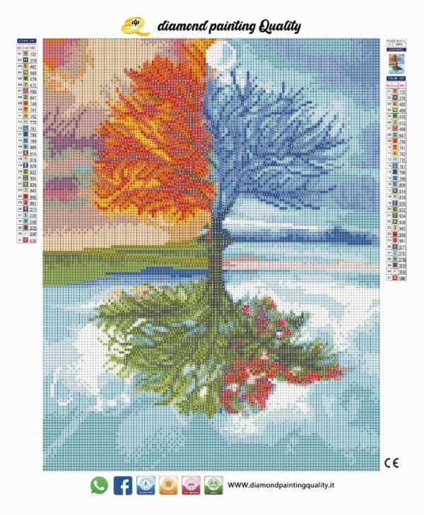 Diamond painting albero stagioni - immagine 3