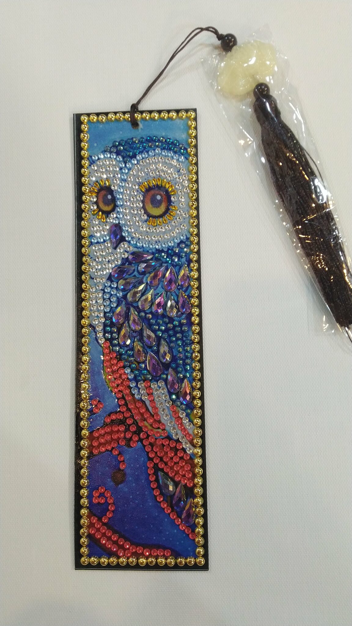 DCIDBEI Diamond Painting 5D Gufo 15x15cm – Kit Ciondolo Per Finestra O Ornamento Con Strass – Attività Antistress Fai Da Te Per Adulti E Bambini