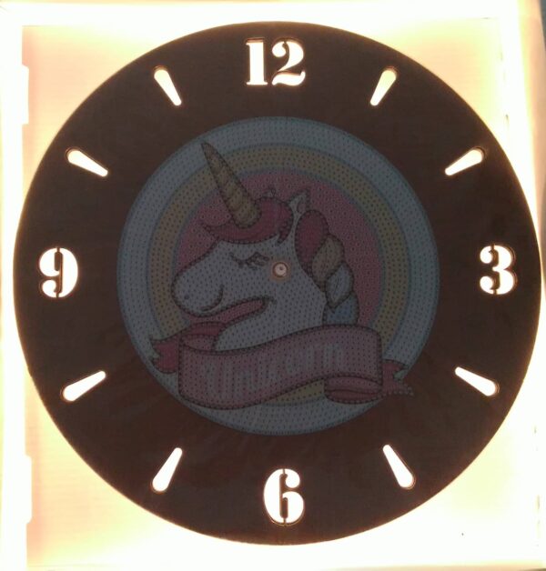 Diamond Painting Orologio Unicorno Luminoso - immagine 2