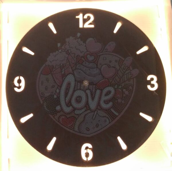 Diamond Painting Orologio Sweet Love Luminoso - immagine 2