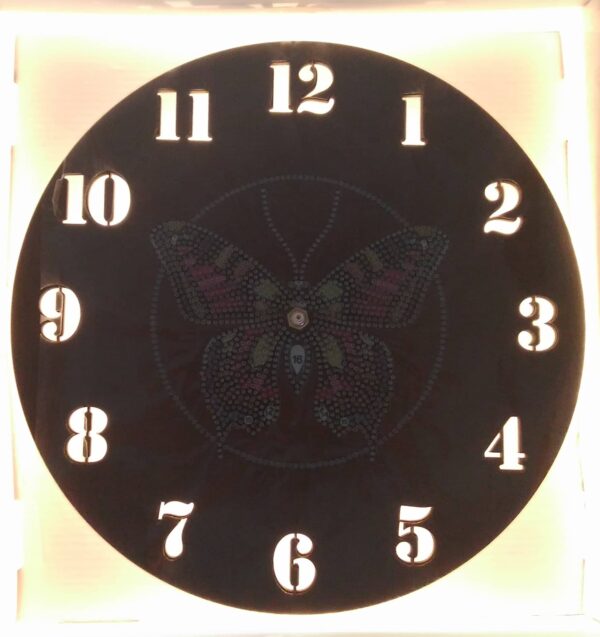 Diamond Painting Orologio Farfalla Luminoso - immagine 2