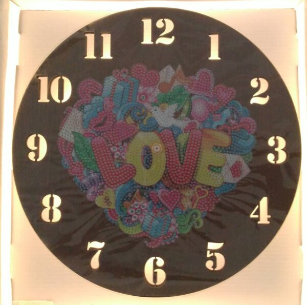Diamond Painting Orologio Love Luminoso - immagine 2
