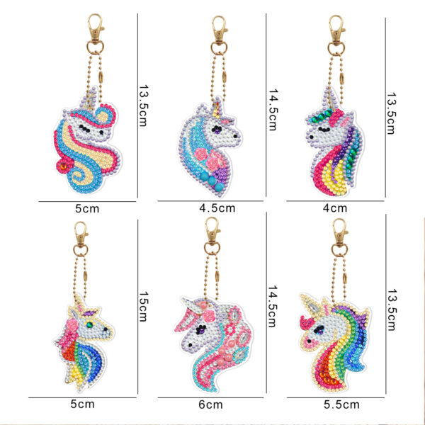Diamond painting Portachiavi Unicorno - immagine 2