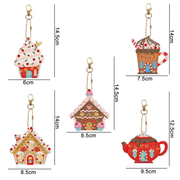 Diamond painting Portachiavi Sweet House - immagine 2