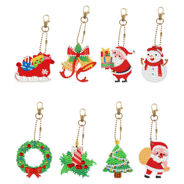 Diamond painting Portachiavi Noel Mix