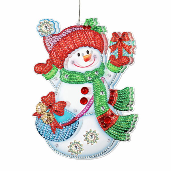 Diamond painting Snowman Lamp