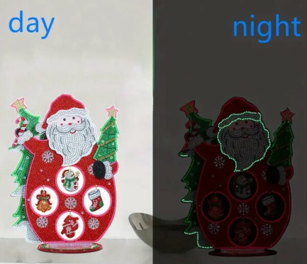 Diamond Painting Babbo Natale luminoso - immagine 2