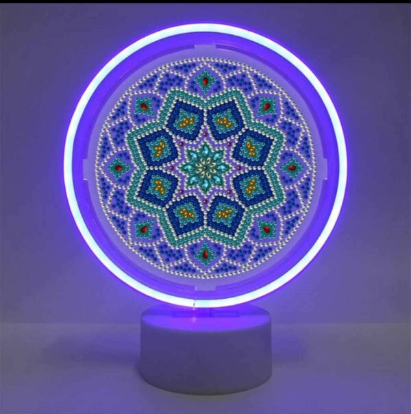 Diamond painting Lampada Mandala Blu
